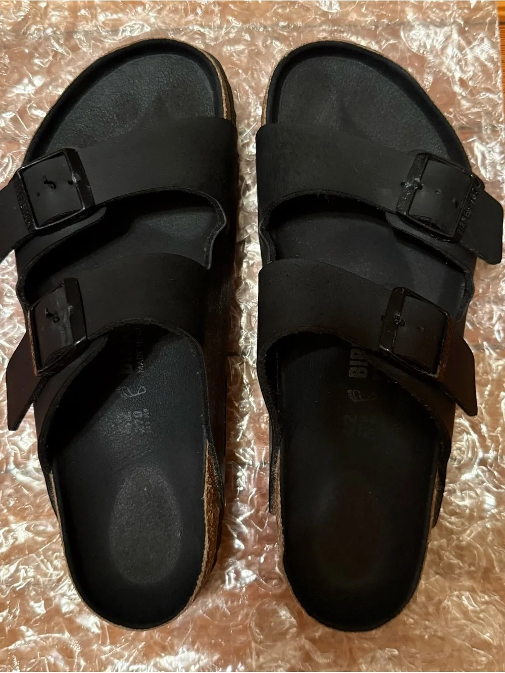 Birkenstock Black Double Buckle Slide